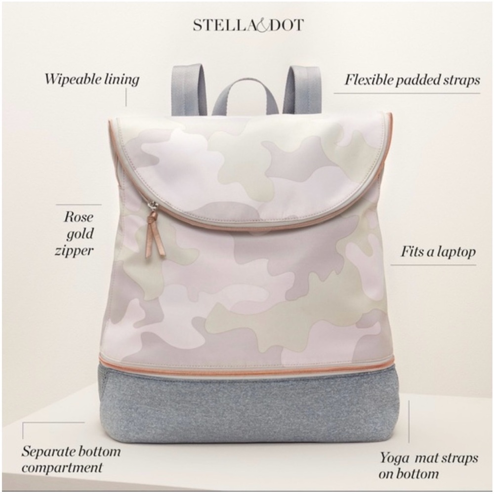 Stella & Dot Crush‎ It Backpack Camo - New